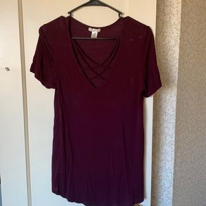 Bozzolo cross cross V short sleeve. Size small. Loose fitting. Gently worn